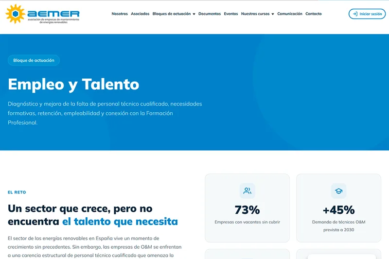 Design web aziendale per AEMER