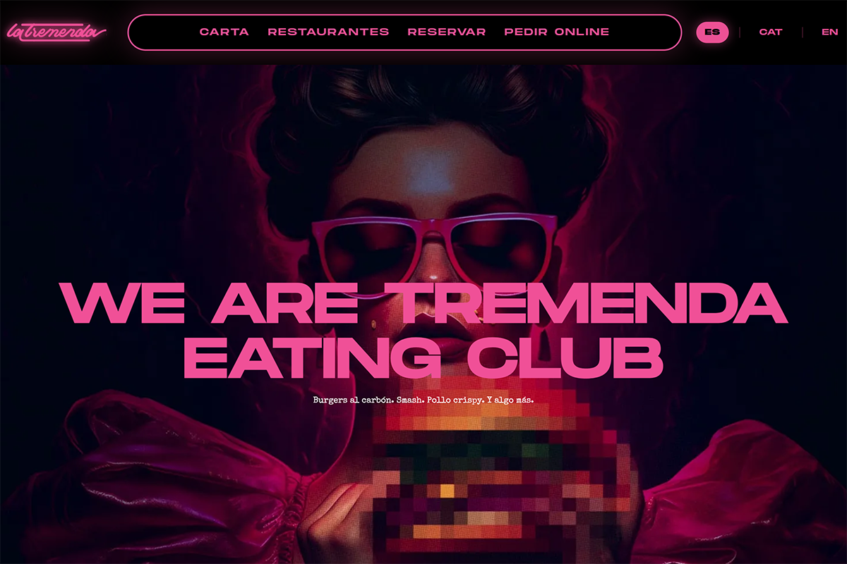 Tremenda Eating Club - Web Design